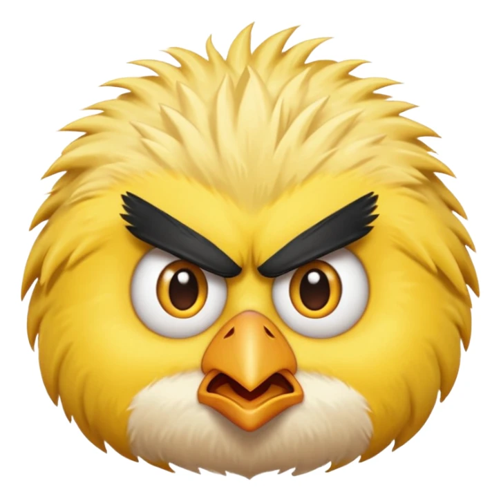 annoyed cute angry bird emoji sticker