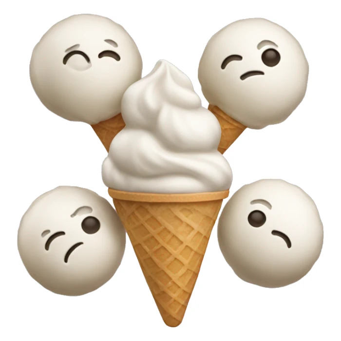 3 balls of ice cream sticker