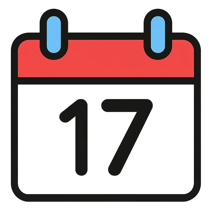 icon logo for an open source self-hosted calendar app, inspired by the Fantastical app, modern, clean, with a calendar page motif, in color outline style sticker