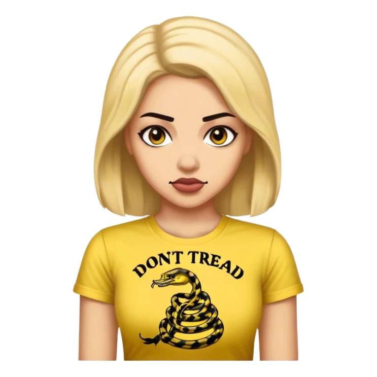 libertarian woman shirt dont tread on me sticker