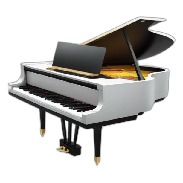 laptop on grand piano sticker