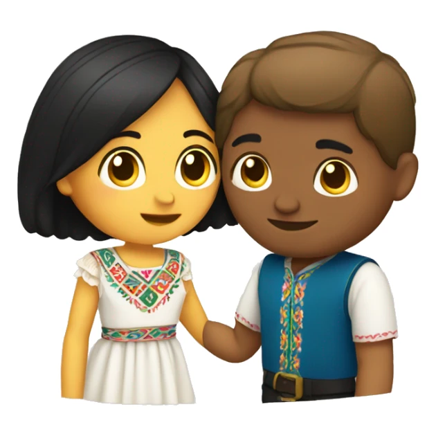 Mexican girl with swedish boy sticker
