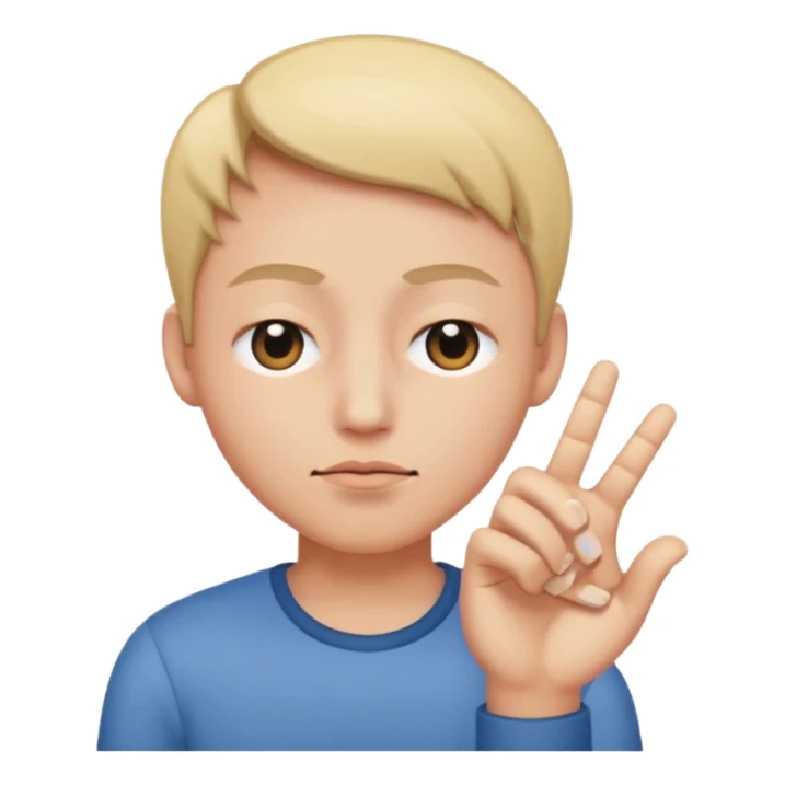 one eye close like giving a blink with hand pointed  sticker