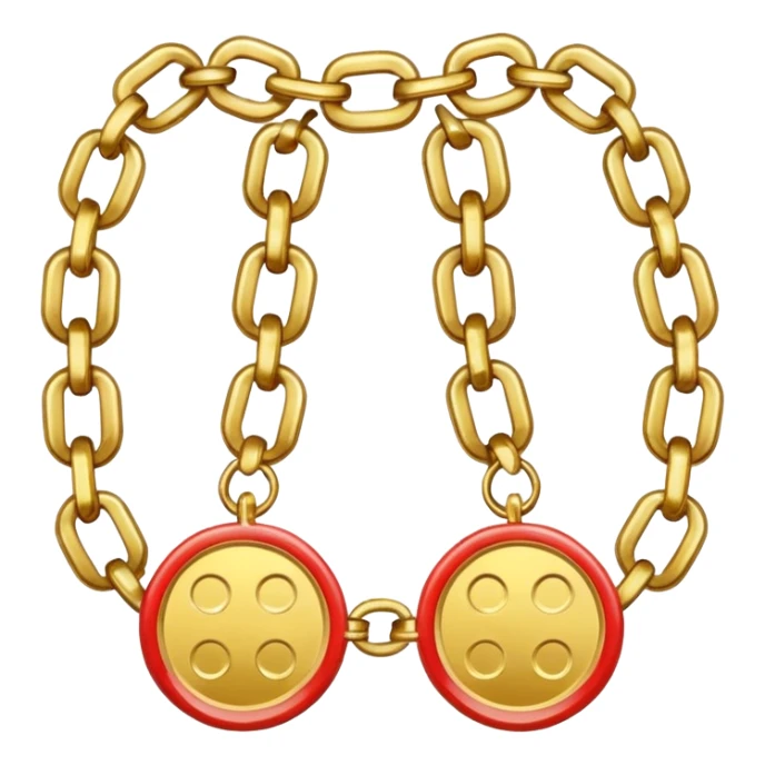 chain of coins, chinese sticker