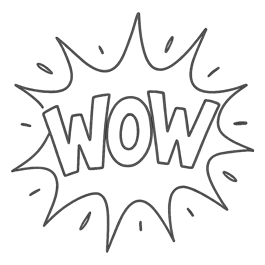 wow effect splash sticker