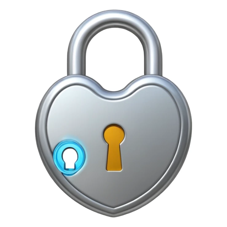 Open padlock sticker