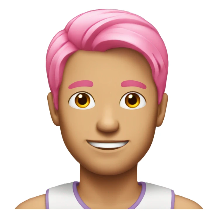 A guy with pink hair  sticker