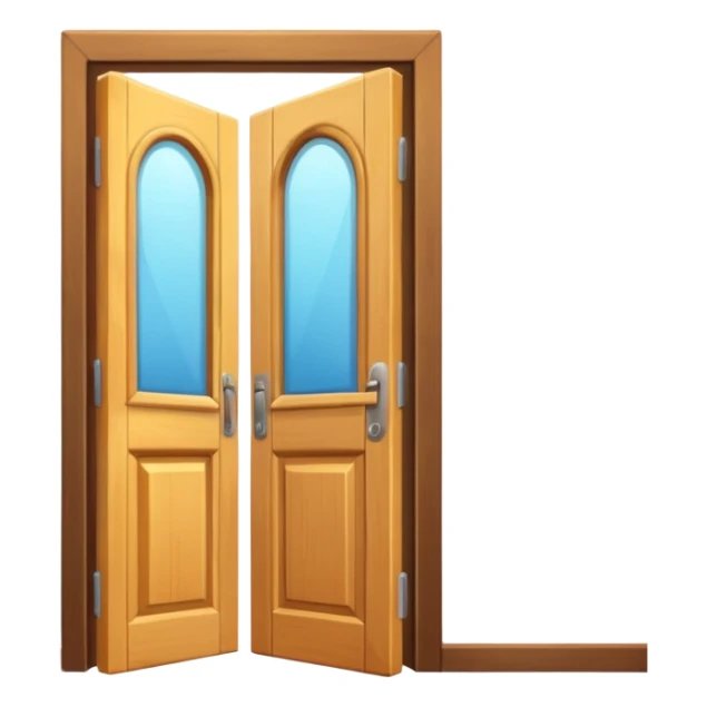 puerta abierta por donde entra luz del día sticker