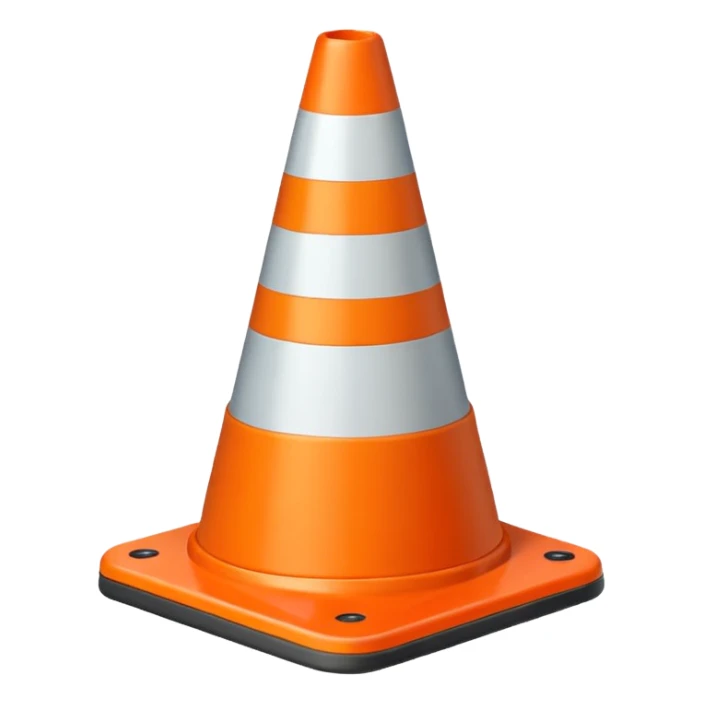 Trafic cone color 52 180 235 sticker