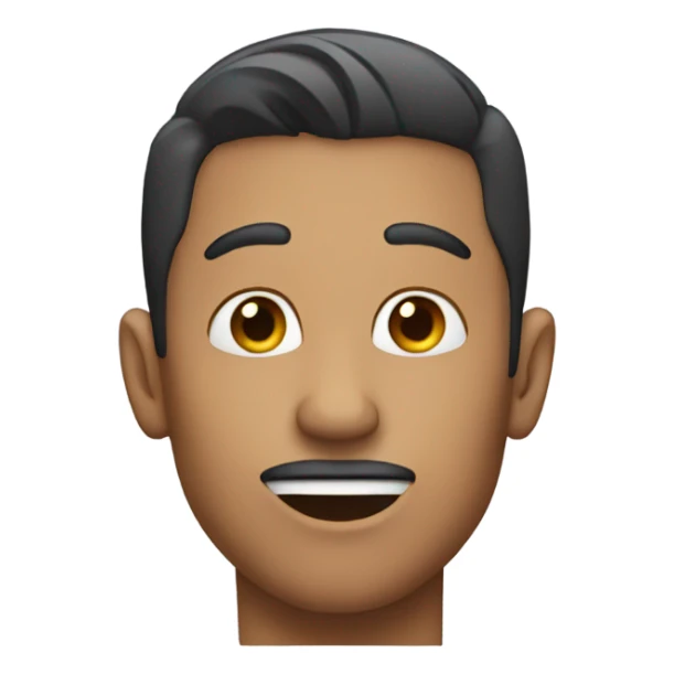 Person with their finger to their jawline sticker