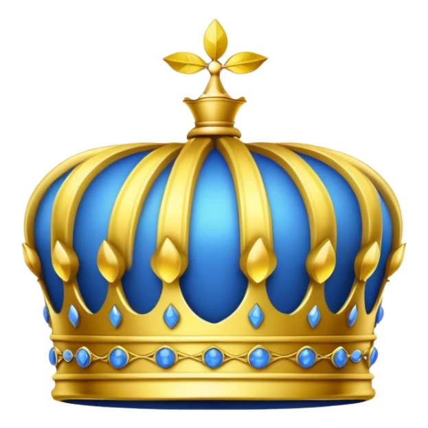 Blue crown with a lemon on the top sticker