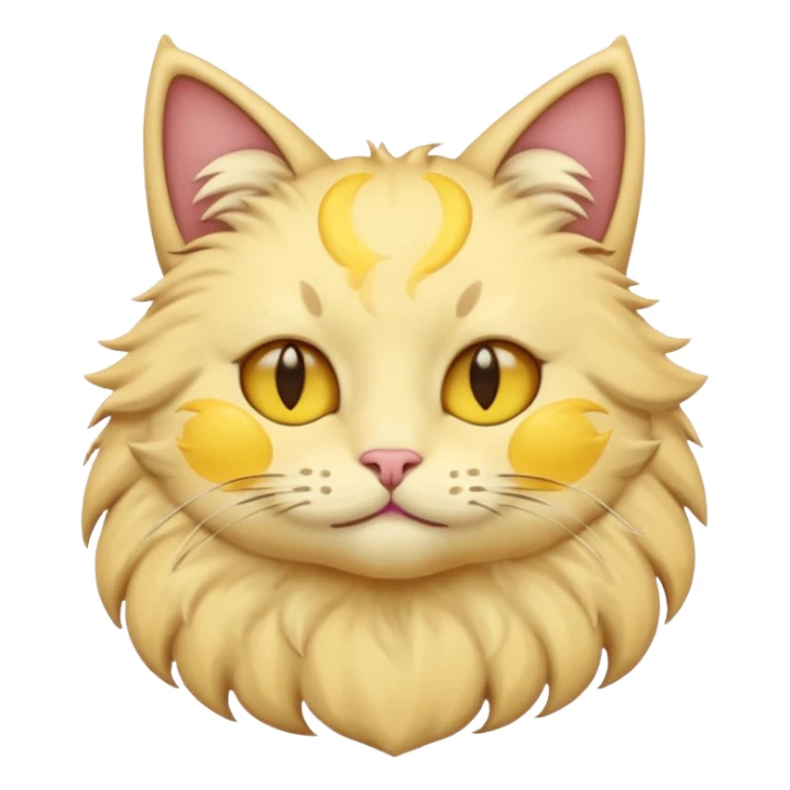 cat made of moon emojis simple  sticker