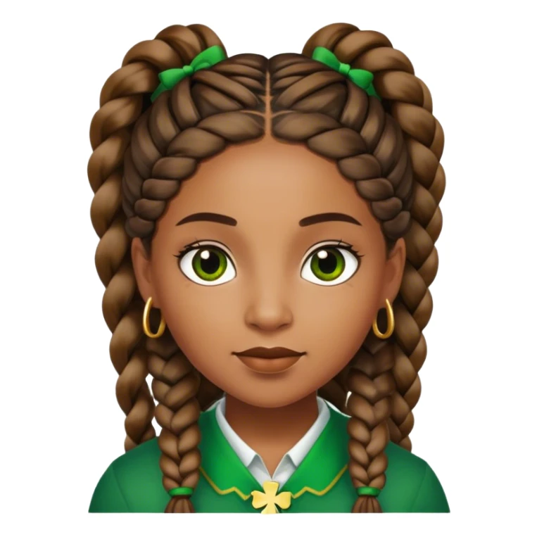 Brown woman with braids st Patrick’s day sticker