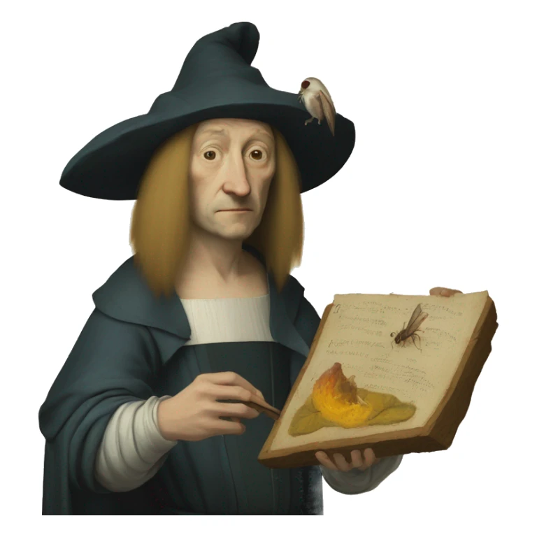 hieronymus bosch detailed painting  sticker