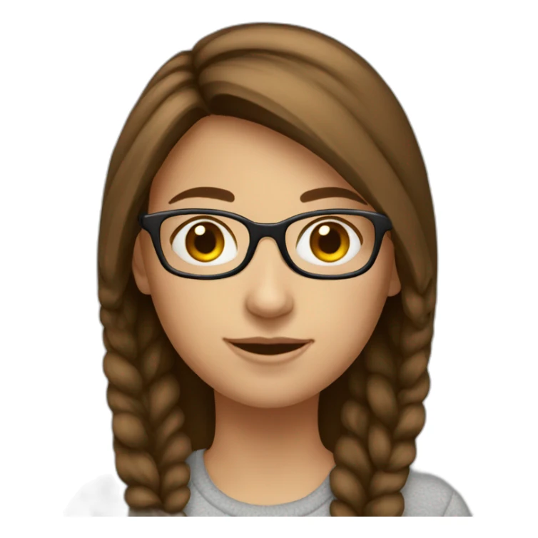 girl-with-brown-hair-and-very-round-glasses sticker