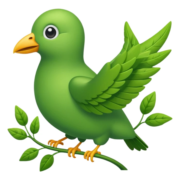 Plant in a Shape of a bird flying sticker