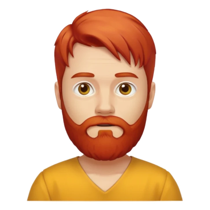 red hair, white bearded man angel yello dress sticker