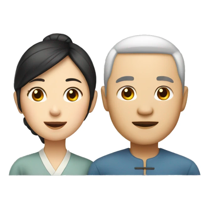 Chinese husband and wife sticker