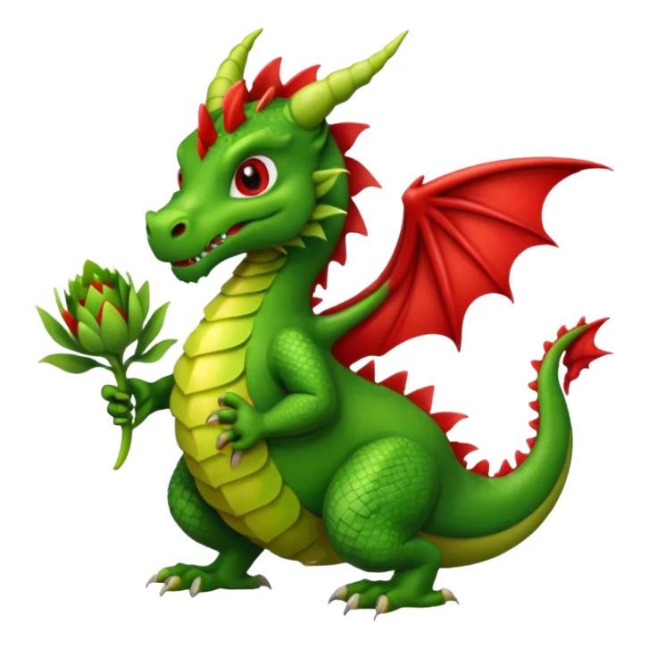 Welsh dragon wearing a smalk leek on it's chest sticker