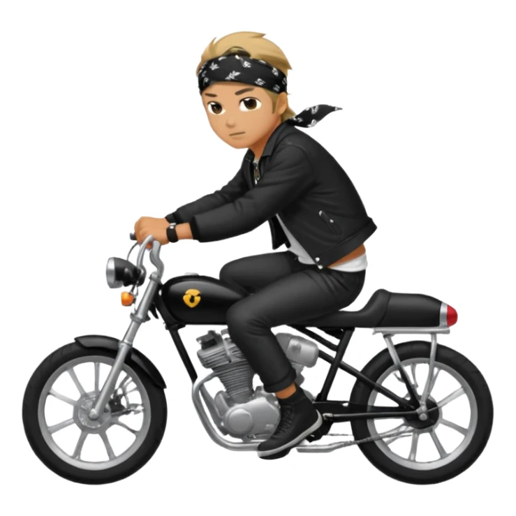 A Bosozoku guy is riding his bike sticker