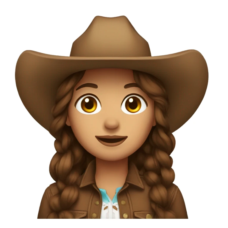 Cowgirl brown hair from Argentina sticker