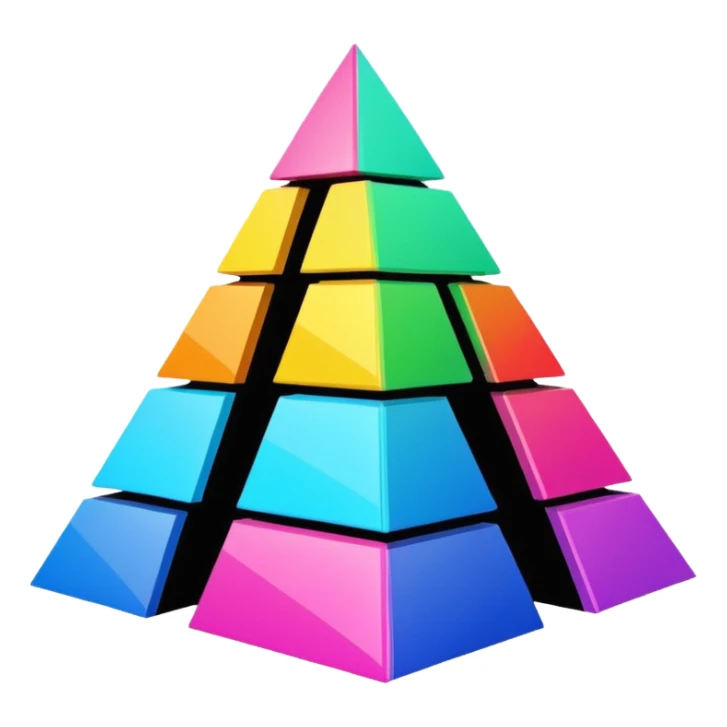 Scène Alive des daft punk en forme de pyramide illuminée et colorée. sticker