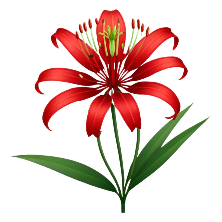 Make me an emoji for red spider lily sticker