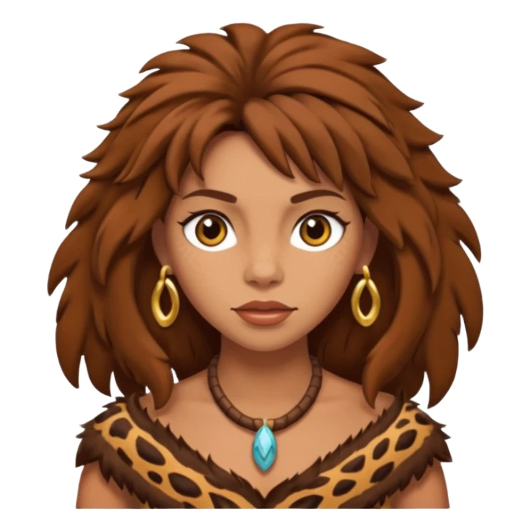 a CAVEWOMAN WITH BROWN HAIR sticker