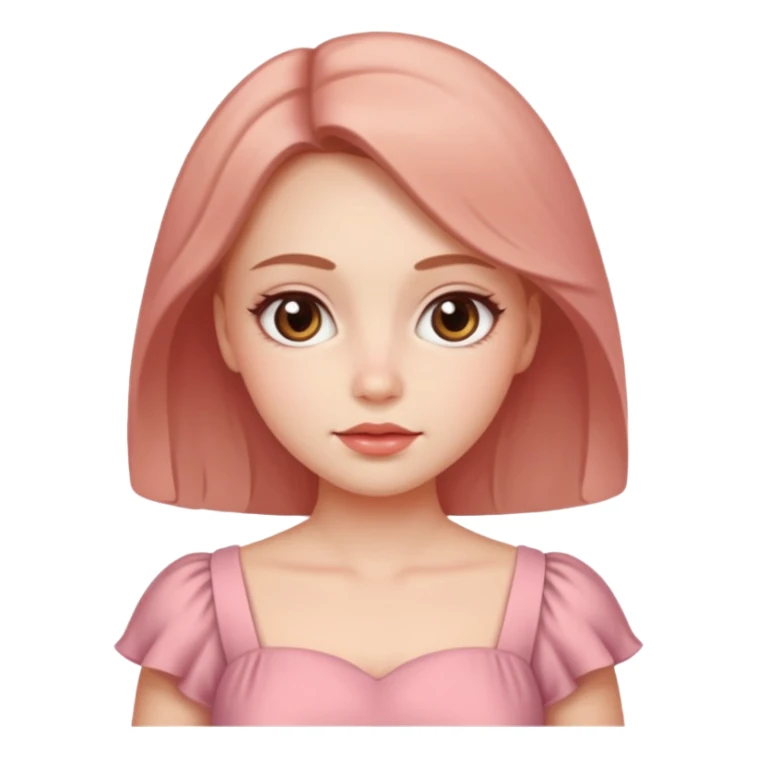 A beady eyes beautiful female rate wearing a dress with rosy cheeks sticker