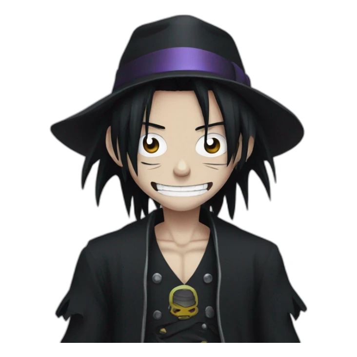 goth Luffy sticker