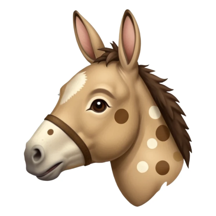 polka dots human body and donkey face sticker