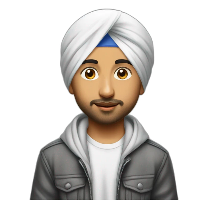 a young sikh boy looking like Diljit Dosanjh sticker