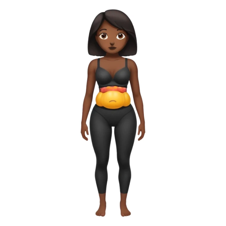 
legging brassière noir gonflé ventre femme sticker