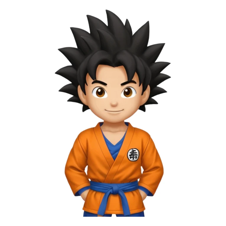 goku kid smiling from dragon ball emoji sticker