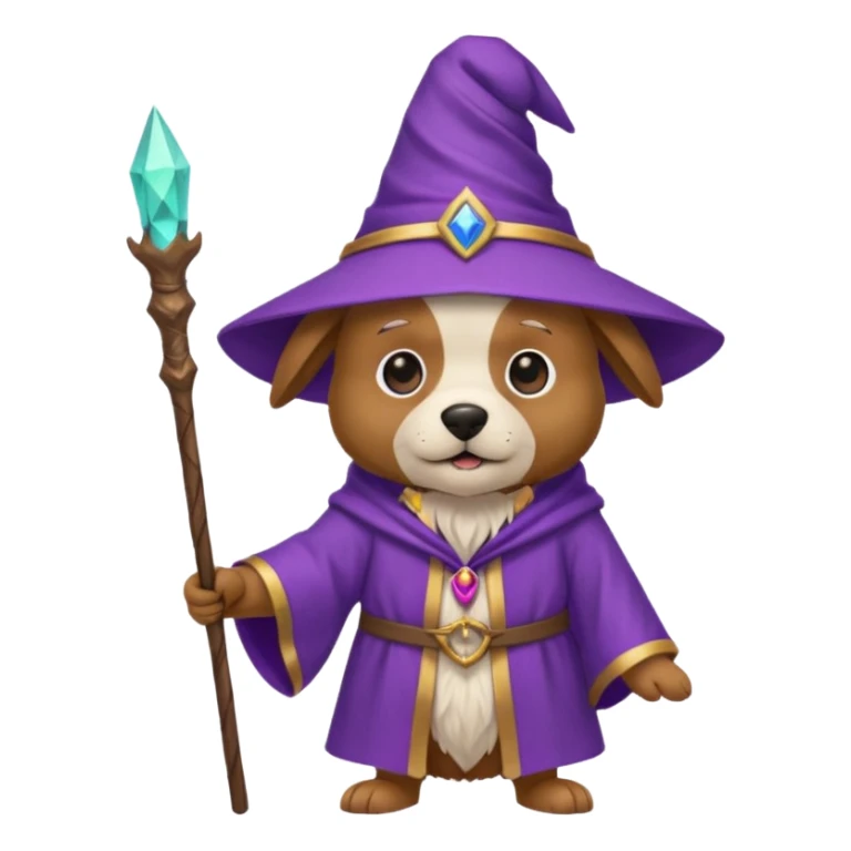 Dog wizard sticker