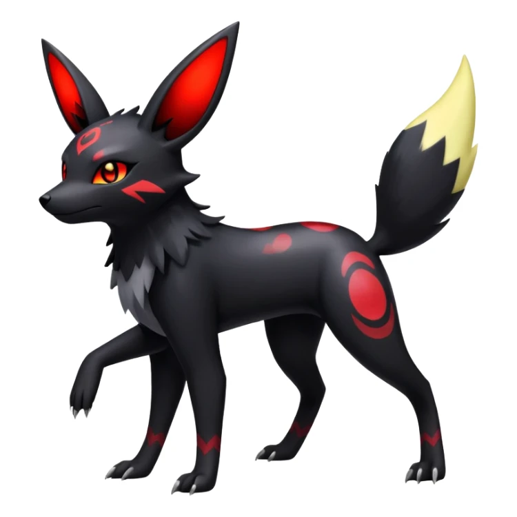 Zangoose-Umbreon-Fakémon-hybrid-creature (full body)  sticker