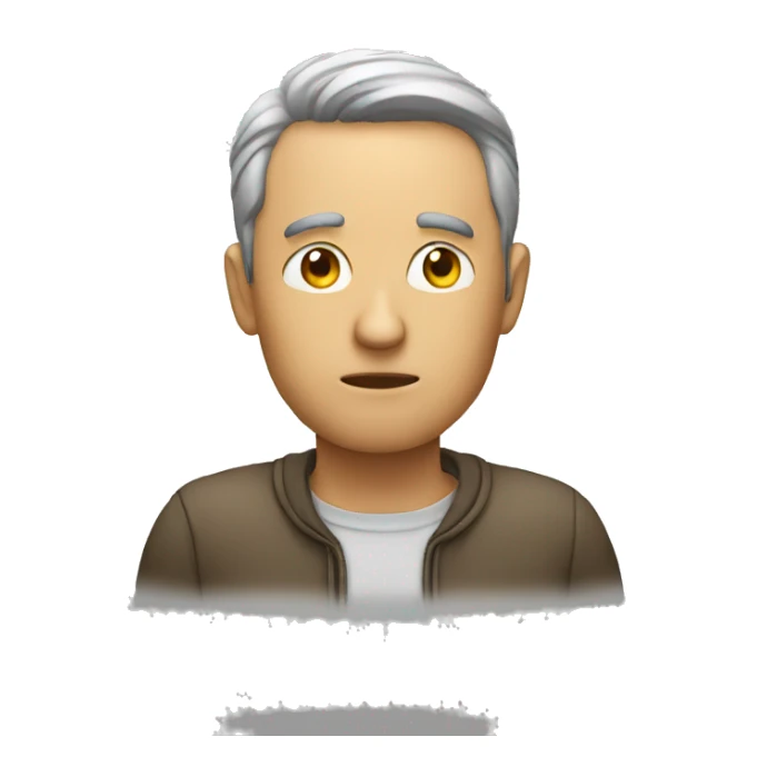 man dividing his attention and focus sticker