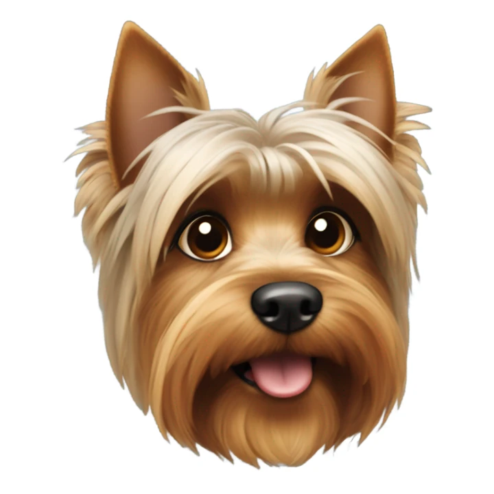 biver-yorkshire terrier with brown nose sticker