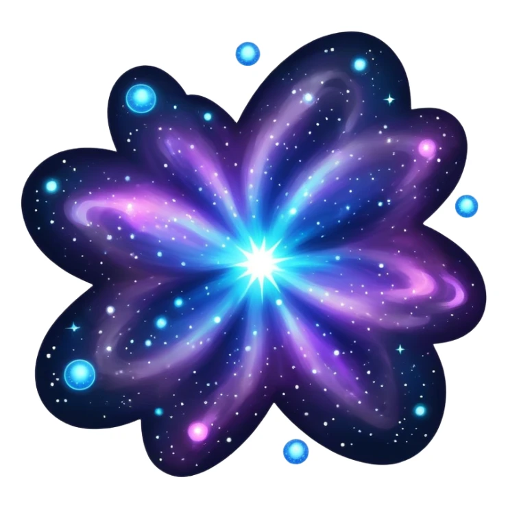 Dark dull divine celestial nebulae glistening glossy sparkly shiny glittery scenery  sticker