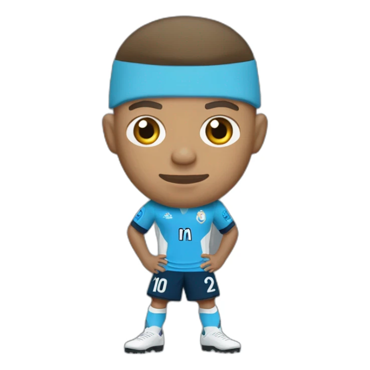 Kylian Mbappé avec le maillot de Marseille sticker