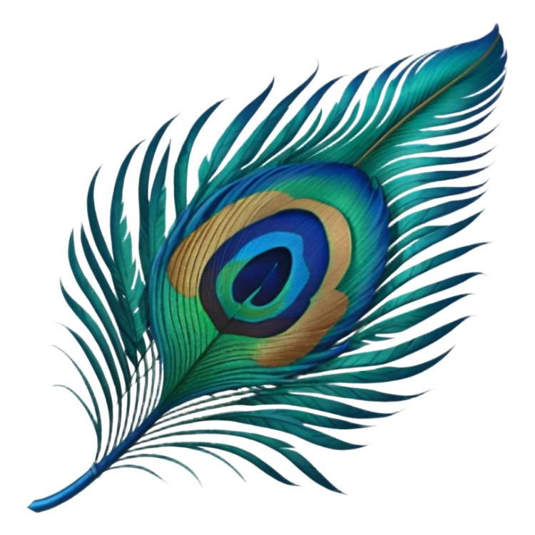 Peacock feather imoj sticker