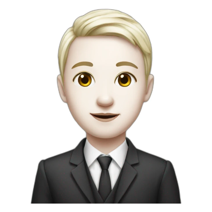 young member of parliament with white skin sticker