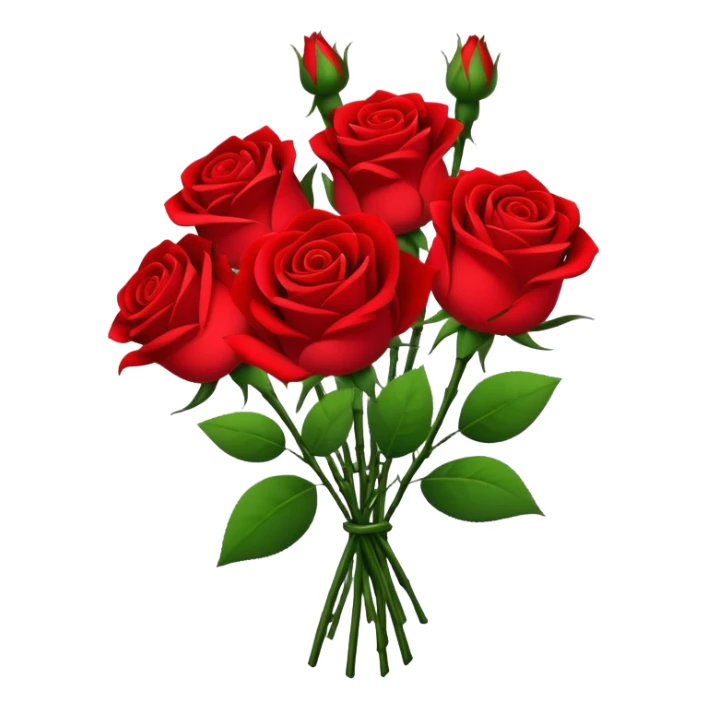 beautiful bouquet of red roses sticker