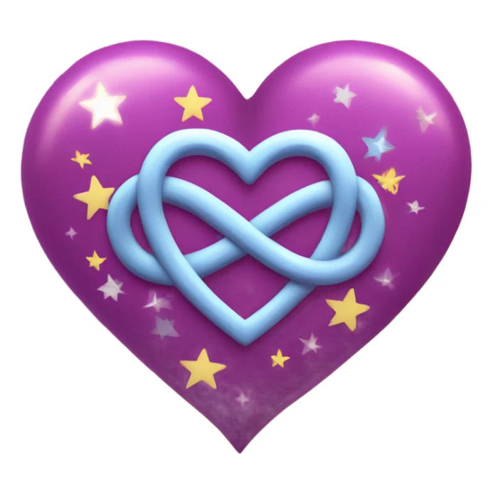 Heart with infinity sign and stars sticker