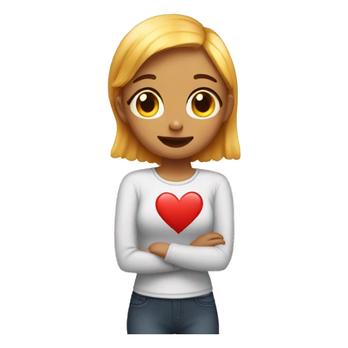 An girl emoji Daydreaming about love sticker