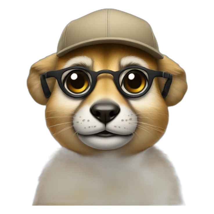 Suricate avec casquette et lunette sticker