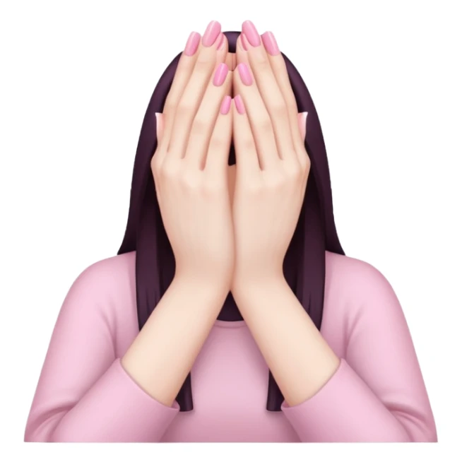 Make hands in a praying motion.
with very girly pink tones. sticker