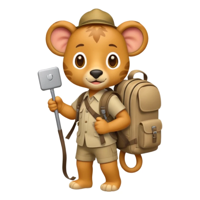  Safari Animal with Backpack  sticker