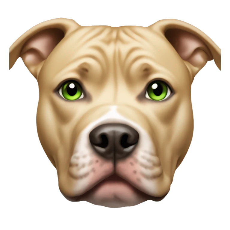 Blonde pitbull with green eyes  sticker