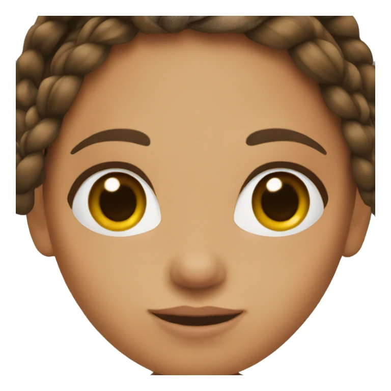 Brunette with braided hair sticker